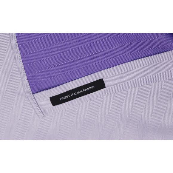 Hugo Boss Sharp Fit 2-Ply Light Purple French Cuff Dress Shirt 15.5-34/35 - Picture 7 of 9